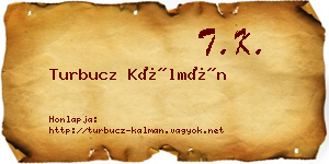 Turbucz Kálmán névjegykártya