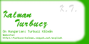 kalman turbucz business card